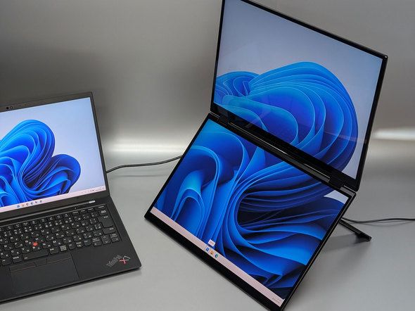 リアル2画面でタッチ操作／ペン入力にも対応！　5年保証の16型×2モバイルディスプレイ「XQ-160PF」を試す