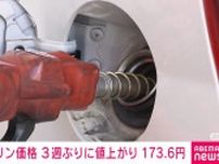 レギュラーガソリンの平均価格、1リットル当たり173.6円 3週ぶりに値上がり