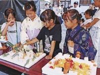野菜の動物、登場　ぎおんさんの夜見世、和歌山県田辺市