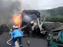 亡くなったのは愛媛の2人　徳島道でのトラックとバスの正面衝突事故