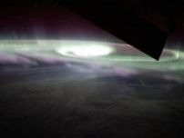 ISS（国際宇宙ステーション）から見た南極域のオーロラ（2025年6月3日撮影）