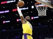 リーグ最年長のレブロン・ジェームズが昨季ノーミスで71本のダンクを炸裂