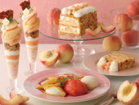 【キハチ カフェ】旬の白桃を大満喫できる「ピーチスイーツフェア」開催中。アフタヌーンティーや限定パフェなどスイーツたっぷり♡