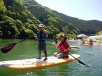 レイクSUP in おおたき龍神湖