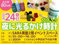 夏休みワークショップ　夜に光るかけ時計をつくろう！