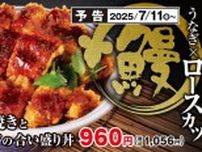 うなぎとロースカツの豪快合い盛り丼！かつやが期間限定で発売【7/11〜】