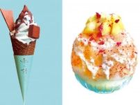 京王百貨店新宿店「スイーツ博覧会」“桃ウーロン”かき氷＆ショコラのせたチョコミントソフト