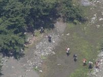 27日も登山者ら90人が迂回ルートで下山　斜面崩落の林道開通は29日朝の見通し　静岡市