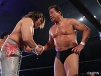 【新日本】新旧社長対決実現…棚橋と藤波が握手 初参戦・LEONAは海野にビンタで悔しさあらわ