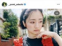 安達祐実、赤スカート×黒Ｔシャツのコーデ披露！「夏らしくて可愛らしい」「ピンクメイクもかわいいです」