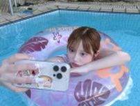 辻希美の長女・希空さん、ピンクのキュートな水着姿を披露！