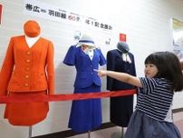 JAL帯広−羽田　制服が伝える歩み　就航60周年で記念展