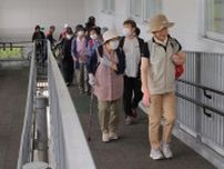津波タワーへの避難確認　釧路町で訓練