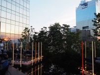 大阪・梅田ド真ん中に「穴場ビアガ」…夕日沈む光景にうっとり 初開催で限定ビールも