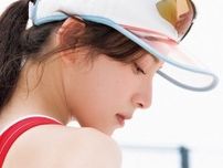 Fカップ×むっちり美尻のグラドルがビーチの妖精に　弾ける美ボディで悩殺スパイク！　