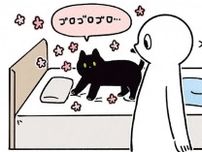 早朝5時、猫は飼い主を叩き起こして自分は二度寝。やりたい放題...！／黒猫ろんと暮らしたら3