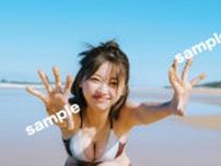 富田鈴花、ヘルシーな水着姿で無邪気な笑顔 ポストカード絵柄公開【鈴花サーキット】