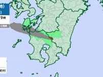 新燃岳　24日午後6時〜25日正午に噴火の場合の降灰予想　西〜北西の方向に130〜140kmの範囲まで降灰の可能性