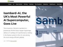NVIDIA、英国のAIスーパーコンピュータ「Isambard-AI」の稼働開始を発表