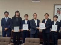 【WEリーグ】新潟Ｌが県庁訪問　横山笑愛、悲願のタイトル獲得へ「貢献したいです」