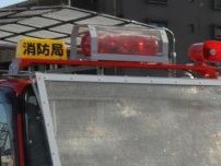 福岡市東区の火災で消防隊出動　香椎照葉7丁目13番付近（7月26日午後6時37分ごろ）