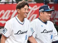 「結構ウケたね」捕手役の中村剛也も大満足　G.G.佐藤氏が西武戦でセレモニアルピッチ　ノーバン投球からお約束の〝落球〟で客席沸かす