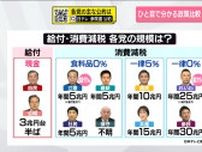 給付・消費減税…いくら必要？　財源は？【ひと目で分かる政策比較】