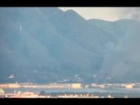 【続報】岡山市中心部からも黒煙確認　南区郡で倉庫全焼　約３時間後に鎮火、けが人なし【岡山】