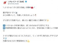トマトは“ざく切り冷凍”が便利！　食品メーカーが“簡単な保存法”公開　