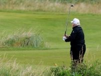 トランプ氏、スコットランドでゴルフ　欧州委員長らとの会談控え