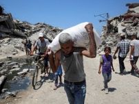 イスラエル、ガザの一部で日中の軍事作戦停止　支援物資搬入路を確保