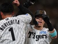阪神・佐藤輝明　「いいところを見せられて良かった」招待した野球少年少女らの前で“ダブル開幕弾”