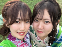 「二人で行く試合が最強で最高だね！」サッカー美女子、浴衣姿で”晴れやか・ダブルビューティーショット”を披露！「浴衣美人」