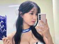 スイムウェアがはち切れそう…韓国チアガール、“貫禄のボリューム感”で視線釘付け「マーメイドがここにいた！」【PHOTO】