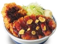 かつや、新登場「トンテキとチキンカツの合い盛り」にんにく香るソースを使用