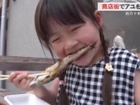 四万十市の商店街でアユのつかみ取り「郷土愛、育んで」おもちゃすくいも盛況【高知】