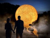 【大濠公園 日本庭園 宙＜SORA＞】幻想的な夜の庭園に没入するイルミネーション