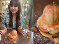 【 中川翔子 】　「桃パンケーキ　ずーっと食べたかった」　友人とスイーツ堪能　「桃まみれ　最高でした！」