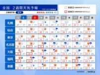 14日〜15日頃は再び大雨のおそれ　関東甲信や東北の梅雨明けはいつ?　2週間天気