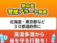 今日22日も危険な暑さ　北海道や東京都など熱中症警戒アラート30都道府県に発表