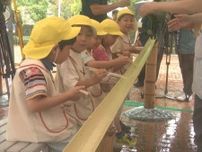 デンパークで19日から恒例のサマーフェスティバル 地元の保育園児が“流しそうめん”を体験「いっぱいとれた」