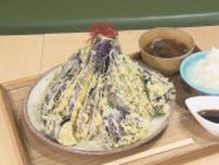 野菜が穫れ過ぎて余ることも…フードロス削減で登場『ドサ丼MAX!!』総重量1kg超でナスの天ぷらがどっさり