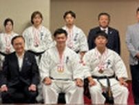 ｢世界一｣を県知事に報告 空手入賞者が表敬訪問〈横浜市都筑区〉