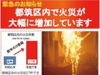 火災件数　すでに昨年の１・５倍　「放火（疑い含む）」が倍増〈横浜市都筑区〉