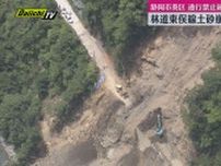 静岡林道東俣線の土砂崩れ　土砂の撤去終わるものの30日まで通行禁止続く（静岡）