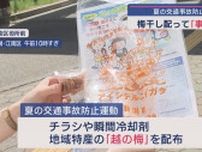 「梅干し」配って「事故バイバイ(梅梅)」夏の交通事故防止運動【新潟】