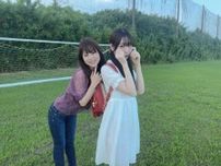 ドラマ「ももの唄」で共演の天宮花南と実空杏波。撮影時の可愛すぎるオフショット公開！